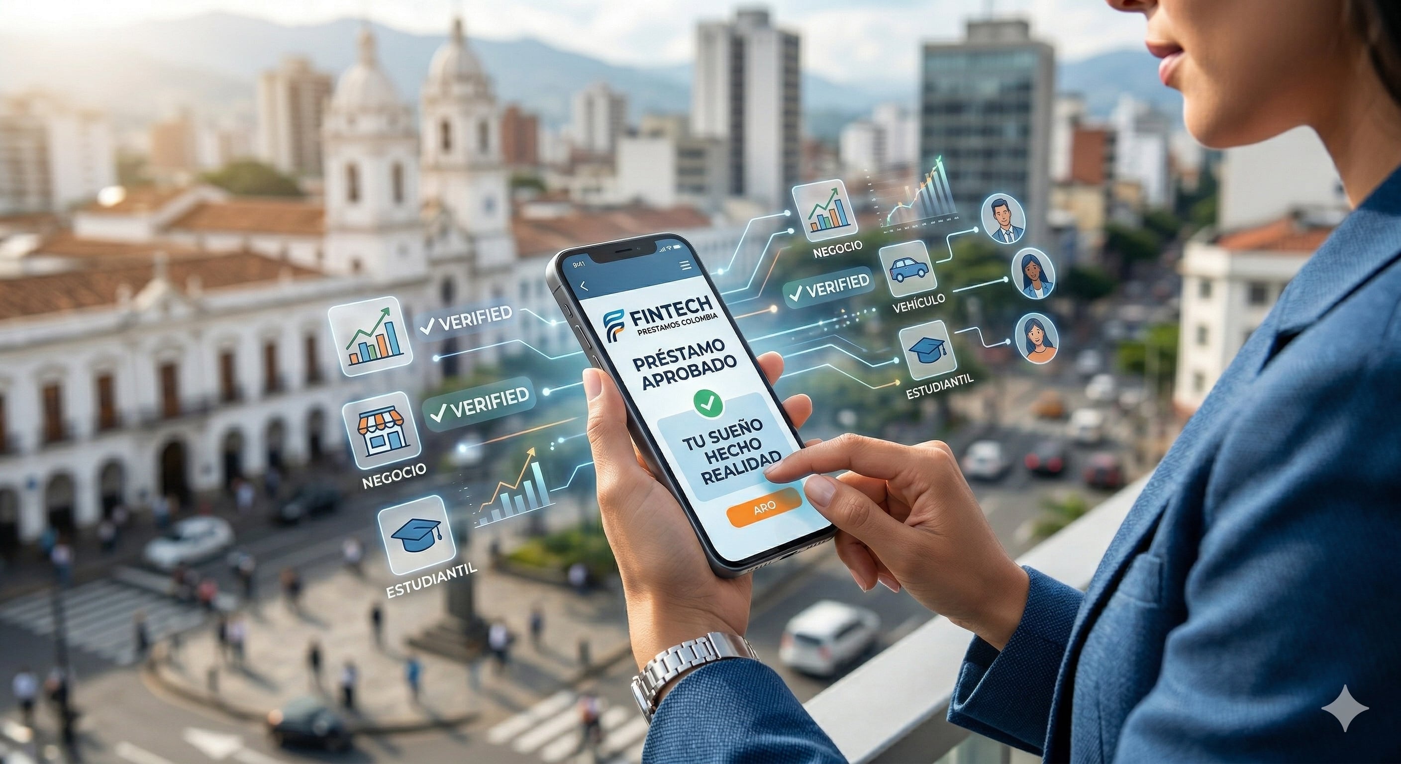 Las fintech de finanzas han facilitado el acceso al sistema financiero de muchos colombianos.  Foto: creada con Gemini AI.