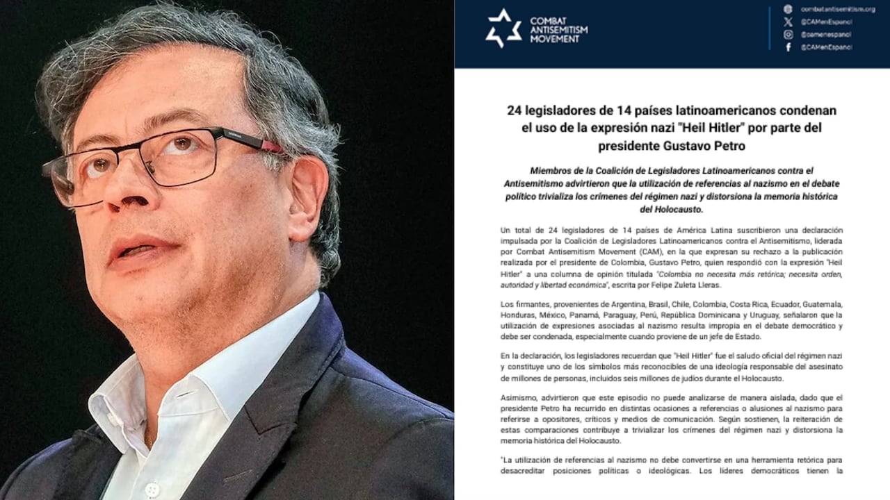 Legisladores de 14 países de América Latina firmaron una declaración en la que rechazan el uso de la expresión “Heil Hitler” atribuida a una publicación del presidente Gustavo Petro.