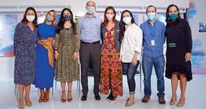 Verónica Franco, Dirección Corporativa de Comunicaciones; Juliana Suso, Vicepresidenta de Relaciones Institucionales; Olga Patricia Castaño, Vicepresidenta de Estrategia; Bernardo Vargas Gibsone, Presidente de Grupo Isa; Paola Vallejo, Dirección Corporativa de Comunicaciones Isa; Ana Mora, Directora de Estrategia; Gustavo Acevedo, Dirección Corporativa de Comunicaciones Isa-Intercolombia; María Adelaida Correa, Directora de Sostenibilidad Isa.