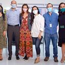 Verónica Franco, Dirección Corporativa de Comunicaciones; Juliana Suso, Vicepresidenta de Relaciones Institucionales; Olga Patricia Castaño, Vicepresidenta de Estrategia; Bernardo Vargas Gibsone, Presidente de Grupo Isa; Paola Vallejo, Dirección Corporativa de Comunicaciones Isa; Ana Mora, Directora de Estrategia; Gustavo Acevedo, Dirección Corporativa de Comunicaciones Isa-Intercolombia; María Adelaida Correa, Directora de Sostenibilidad Isa.