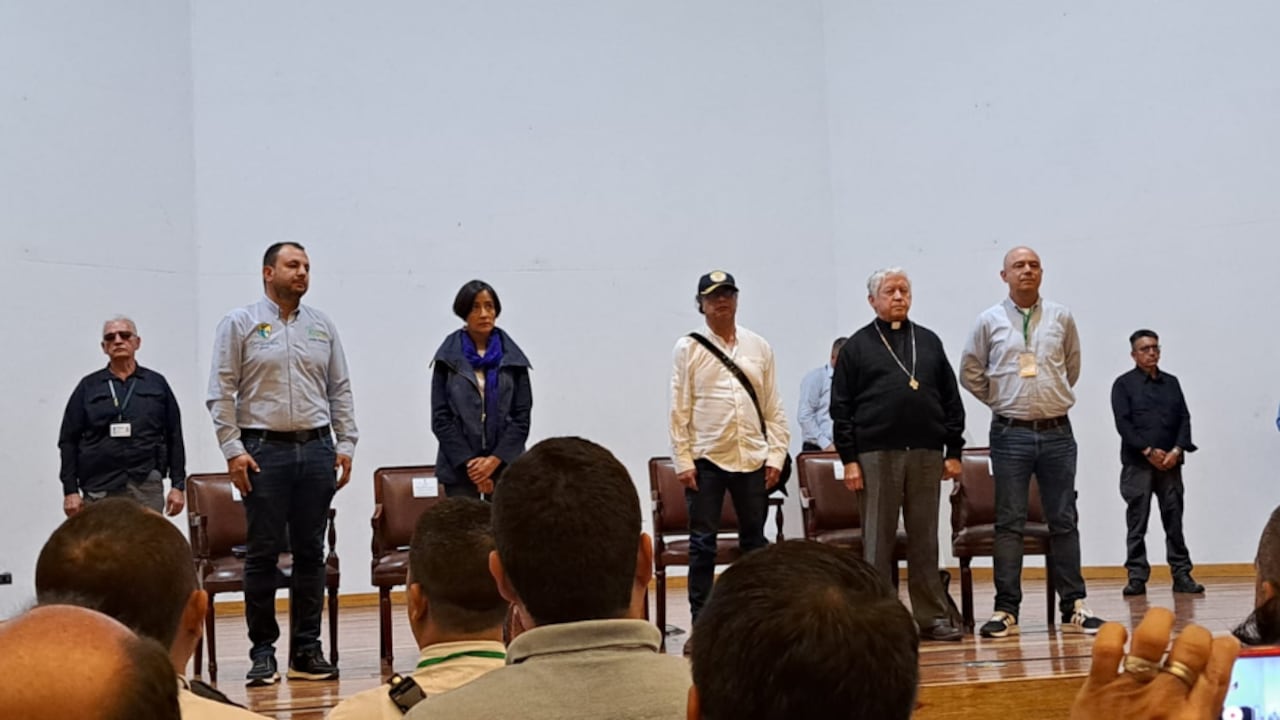 Presidente Gustavo Petro en conversación con comunidades de Jericó este sábado 14 de enero.