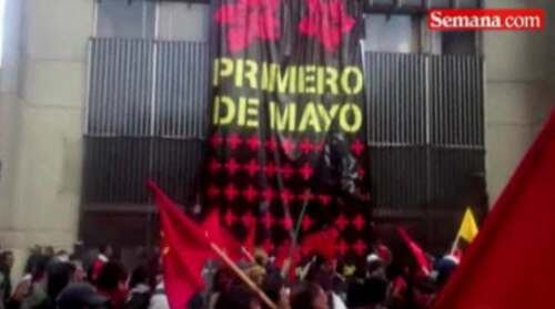 Así fue la marcha del Primero de Mayo en Bogotá