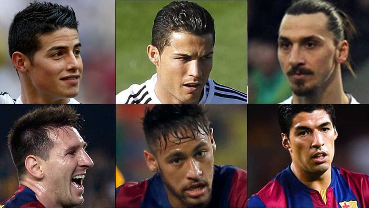 James Rodríguez, Cristiano Ronaldo Zlatan Ibrahimovic, Lionel Messi, Neymar y Luis Suárez.