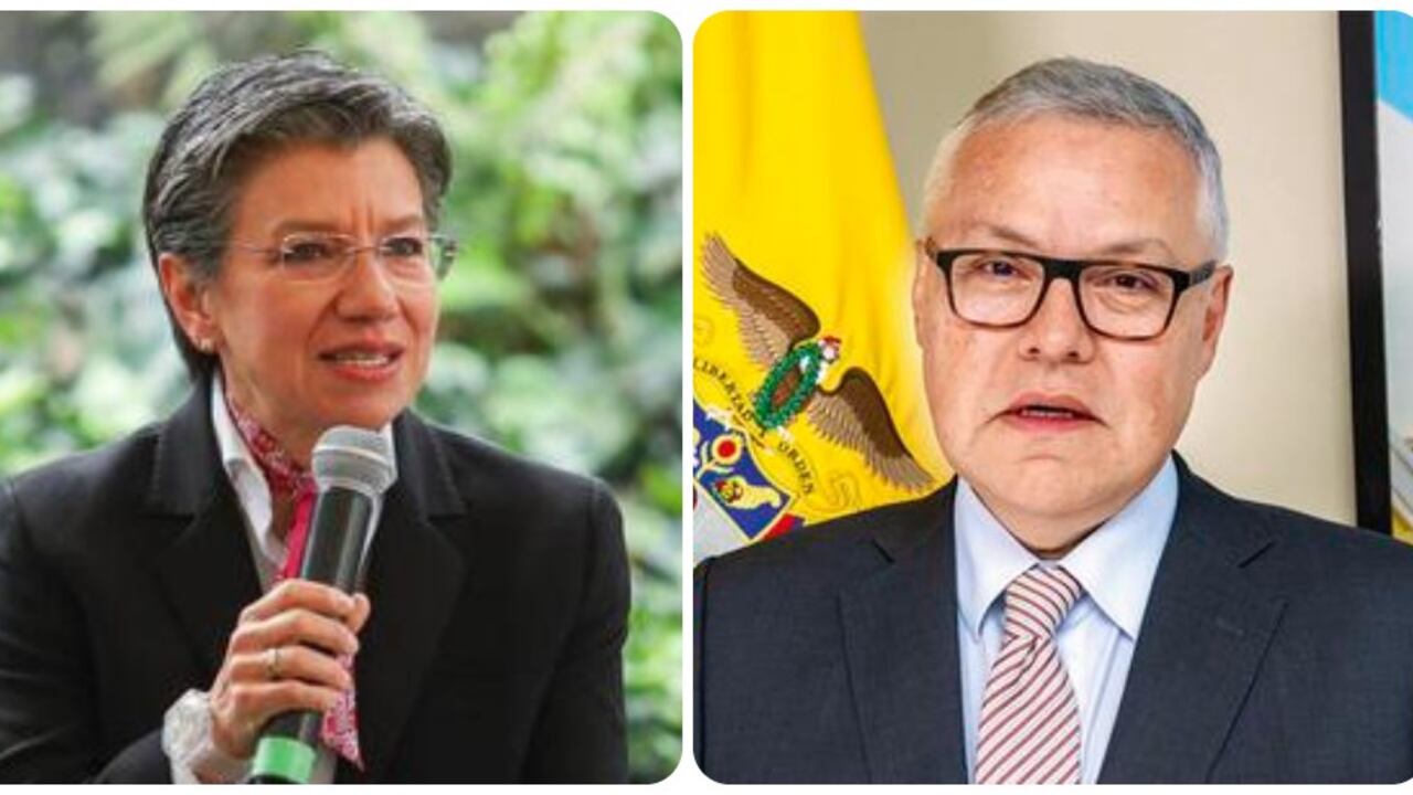 Alcaldesa Claudia López y el ministro de Justicia, Néstor Osuna