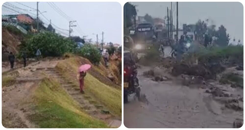 Deslizamiento de tierra en Ciudad Bolívar, en el barrio El Paraíso
