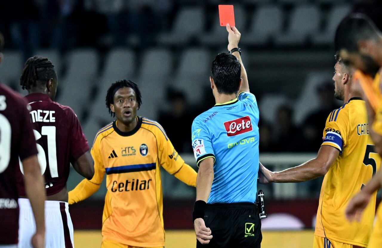 Expulsión de Juan Cuadrado en Copa Italia.