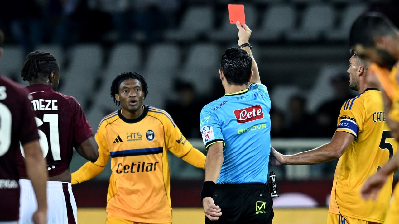 Expulsión de Juan Cuadrado en Copa Italia.