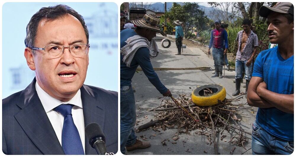 El ministro del Interior, Alfonso Prada, y su advertencia a los organizadores del paro minero en Antioquia.
