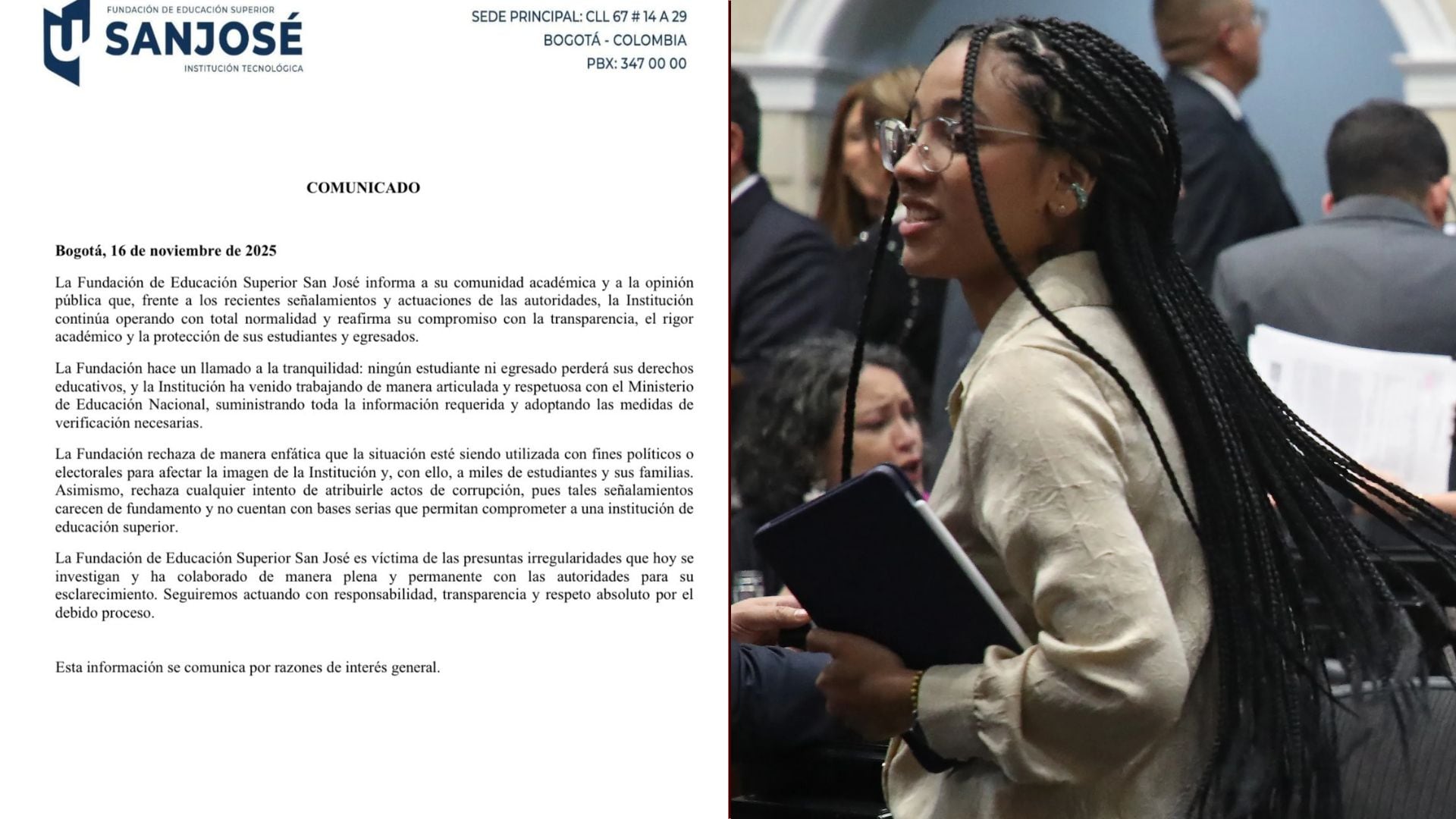 Fundación San José se defiende; dice ser víctima de las irregularidades investigadas en el caso de Juliana Guerrero.