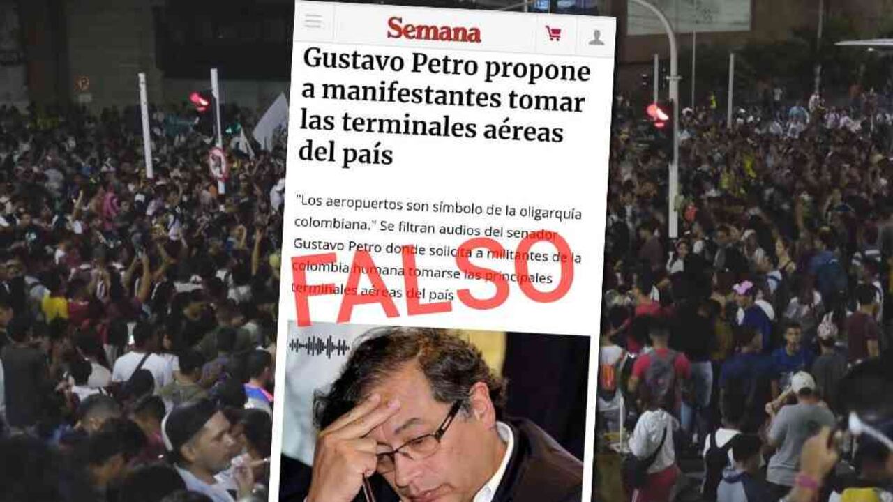 La imagen falsa circula en medio de la tensión por el toque de queda.