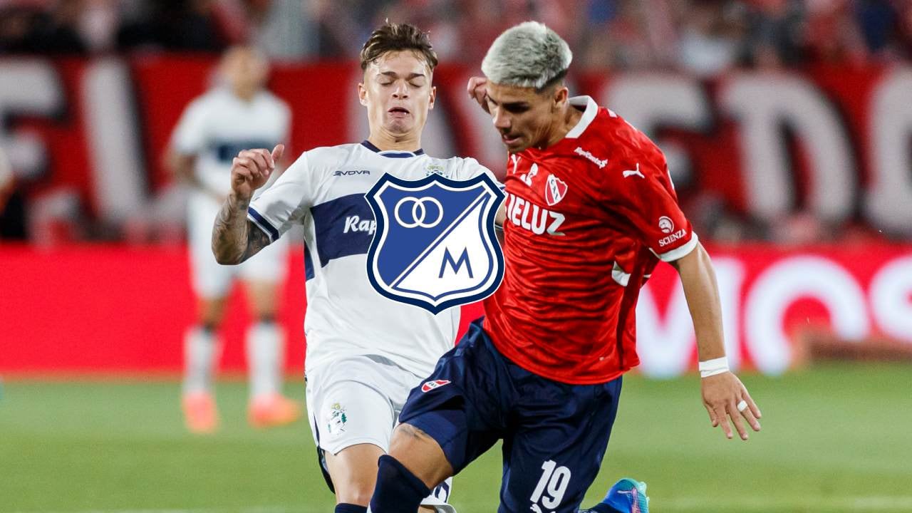 Alex Luna con independiente en un partido contra Gimnasia.