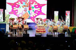 Lanzamiento del Festival Folclórico Colombiano en Bogotá.