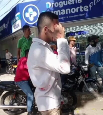 El conductor terminó con una herida en el rostro