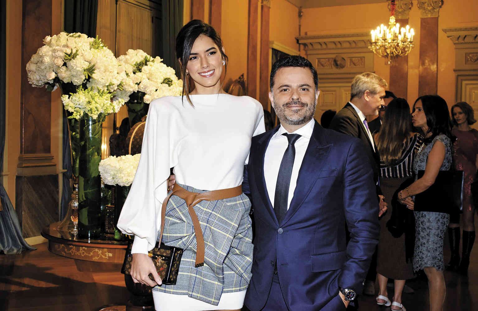 Paulina Vega y Alexandre Frota, CEO de Louis Vuitton en Suramérica