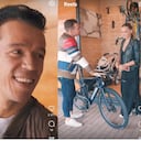 El ciclista Rigoberto Urán recibió en su casa a la periodita Eva Rey.