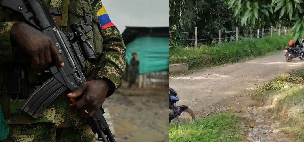 Zona donde se están registrando los combates entre el Ejército Nacional y las disidencias de las Farc.