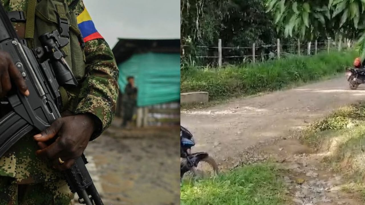 Zona donde se están registrando los combates entre el Ejército Nacional y las disidencias de las Farc.