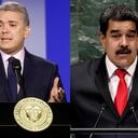 Presidente de Colombia, Iván Duque; y de Venezuela, Nicolás Maduro.