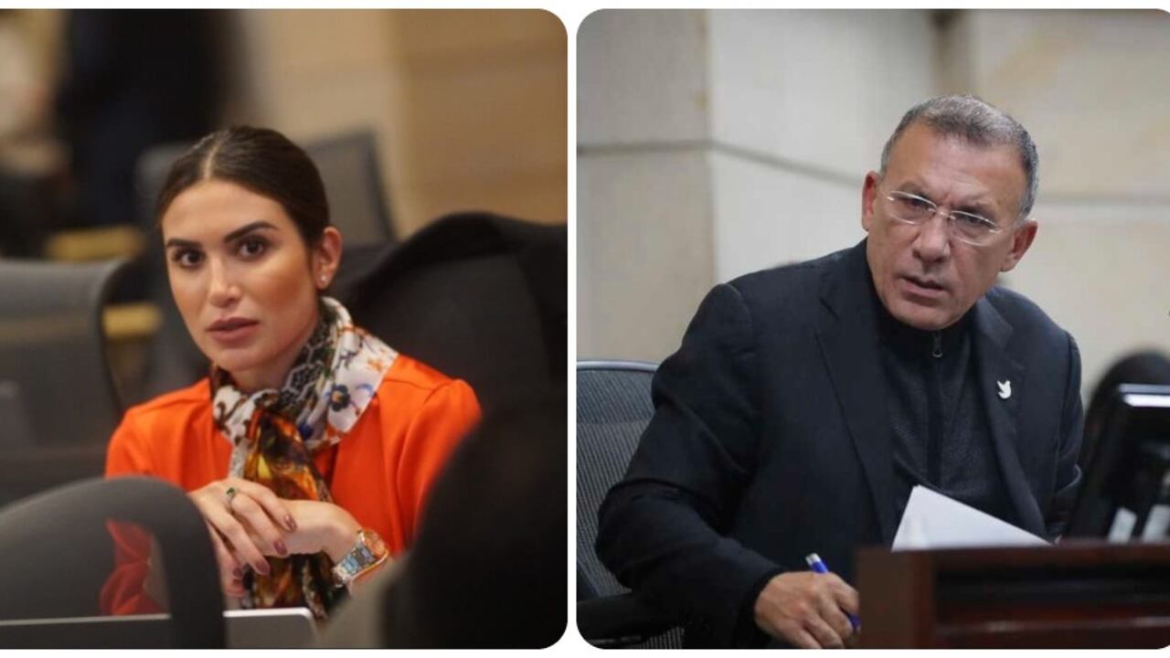 Saray Robayo, representante a la Cámara del Partido de la U y Roy Barreras, presidente del Congreso.