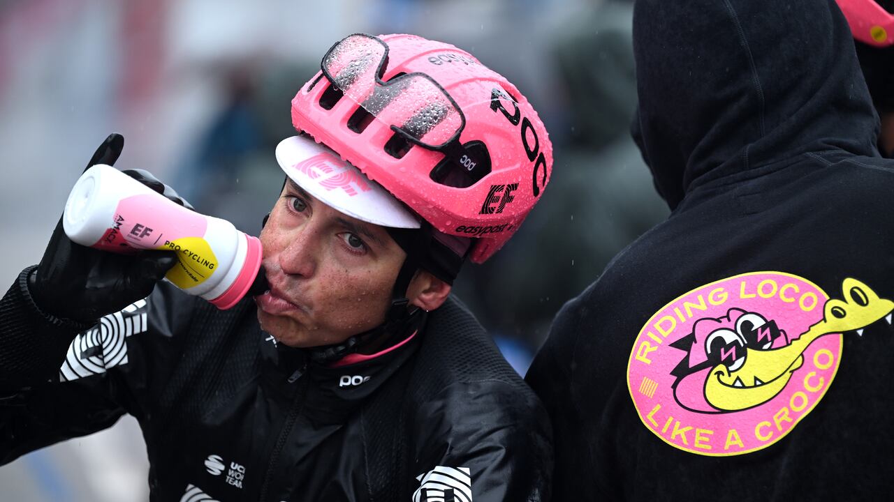 SANTA CRISTINA VALGARDENA - MONTE PANA, ITALY - MAY 21: Esteban Chaves of Colombia and Team EF Education - EasyPost rethe 107th Giro d'Italia 2024, Stage 16 a 118.7km stage from Lasa - Laas to Santa Cristina Valgardena - Monte Pana 1625m / Route and stage modified due to adverse weather conditions / #UCIWT / on May 21, 2024 in Santa Cristina Valgardena - Monte Pana, Italy. (Photo by Tim de Waele/Getty Images)