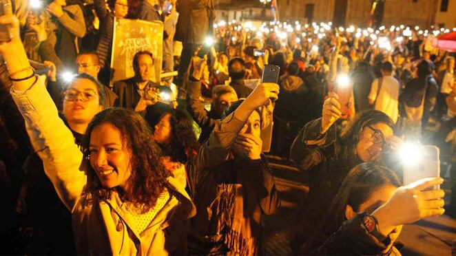 La marcha salió desde el Planetario Distrital y se concentró en la Plaza de Bolívar.