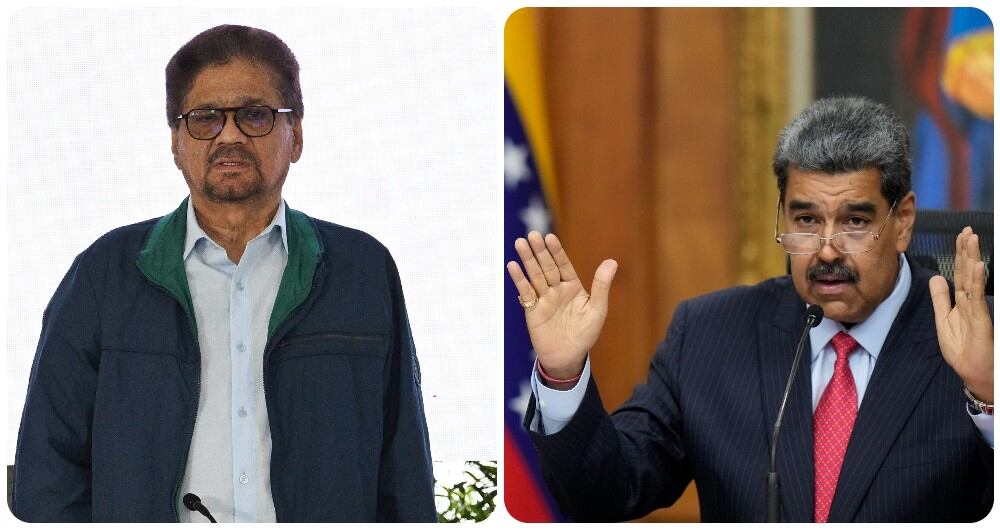 Iván Márquez y Nicolás Maduro.