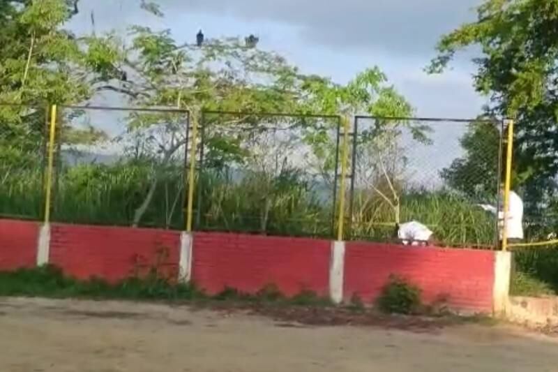 El cuerpo estaba escondido entre matorrales.