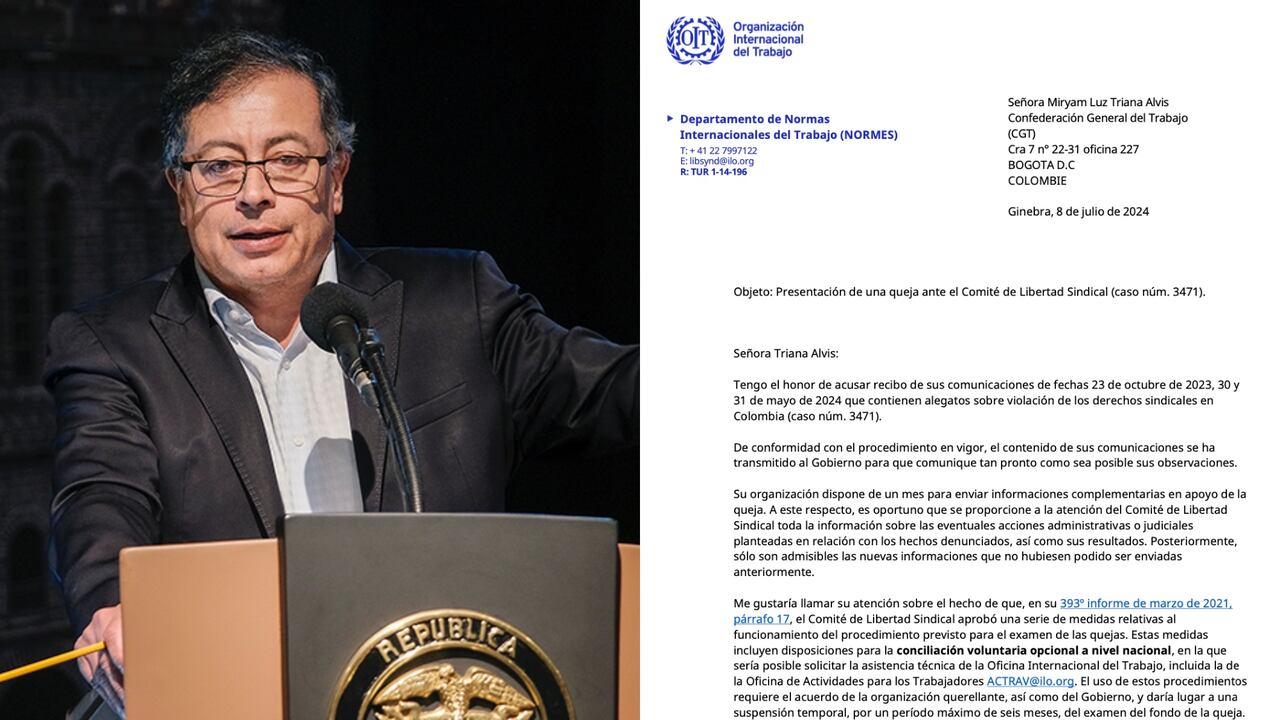 Gobierno Petro deberá responder ante la OIT.