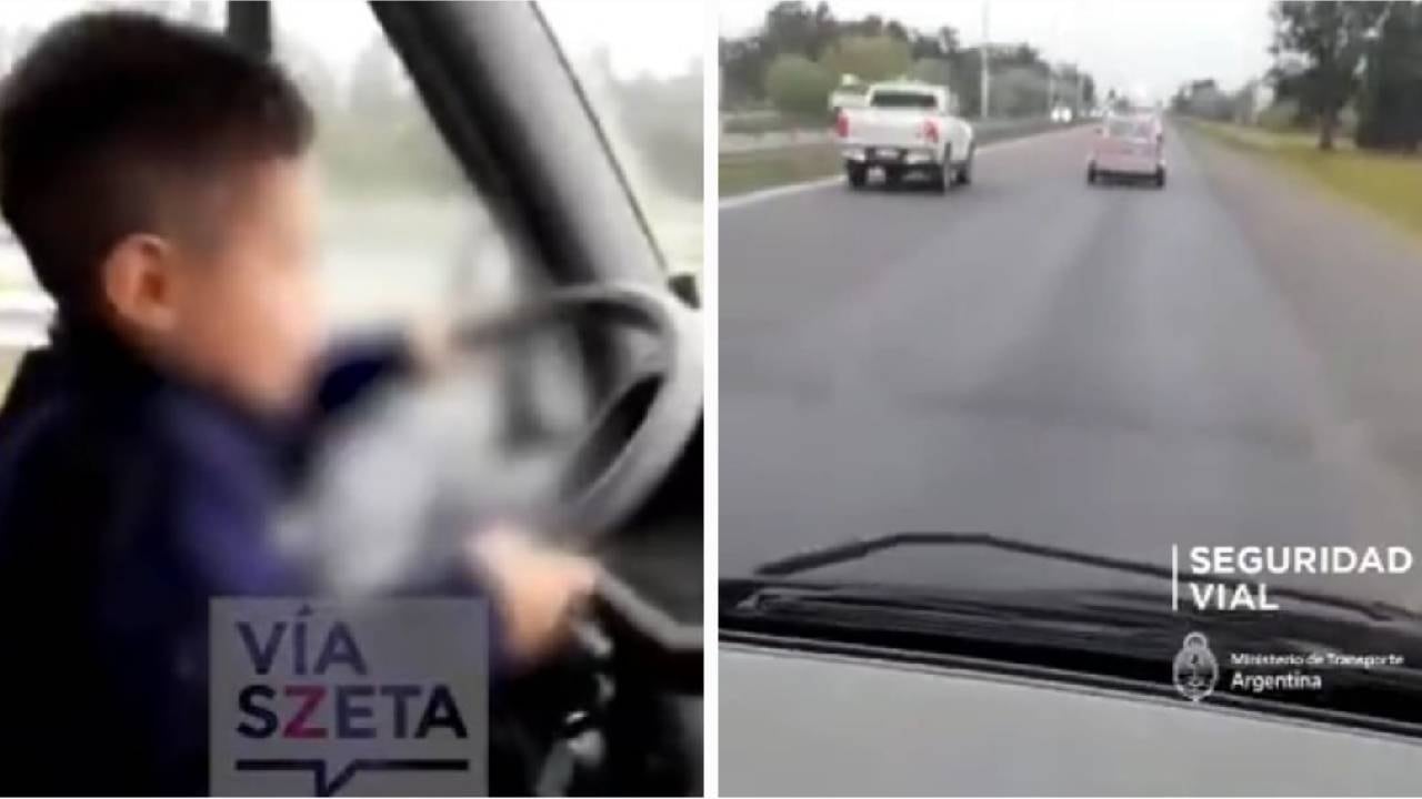 Según el padre del menor, el niño solo estuvo al volante por unos segundos.
