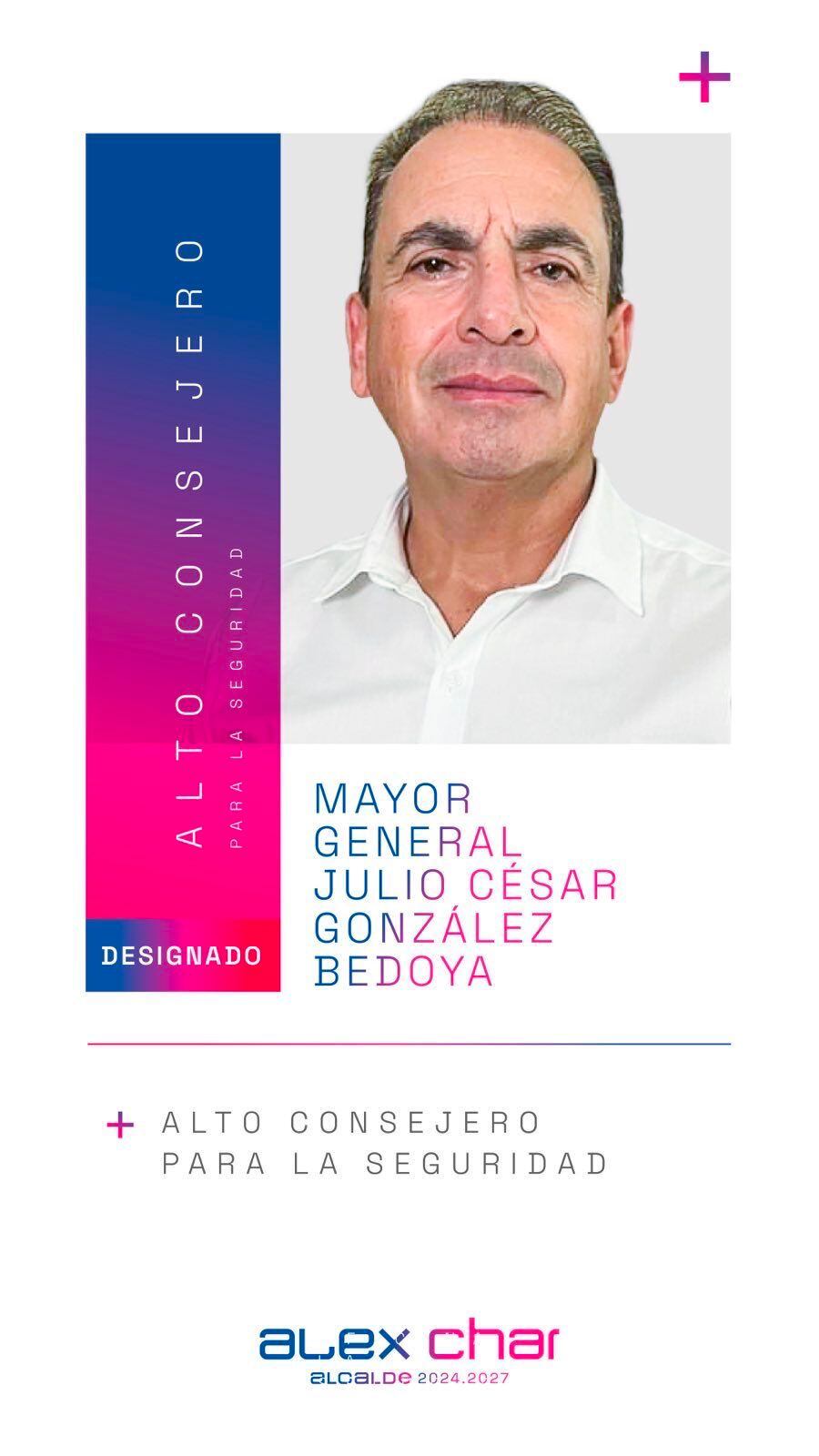 Mayor general en retiro, Julio Cesar González