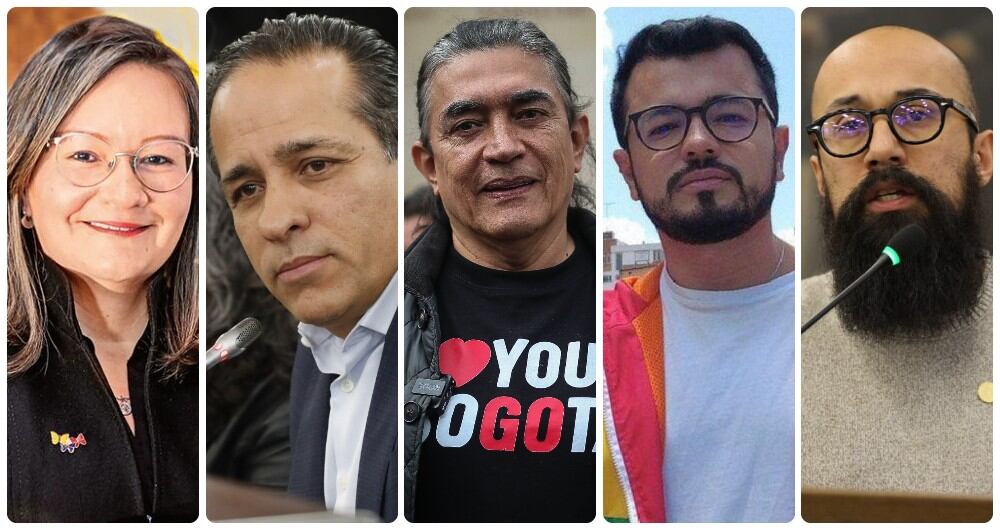 Cielo Rusinque, Alexander López, Gustavo Bolívar, Luis Carlos Leal y Carlos Carrillo.