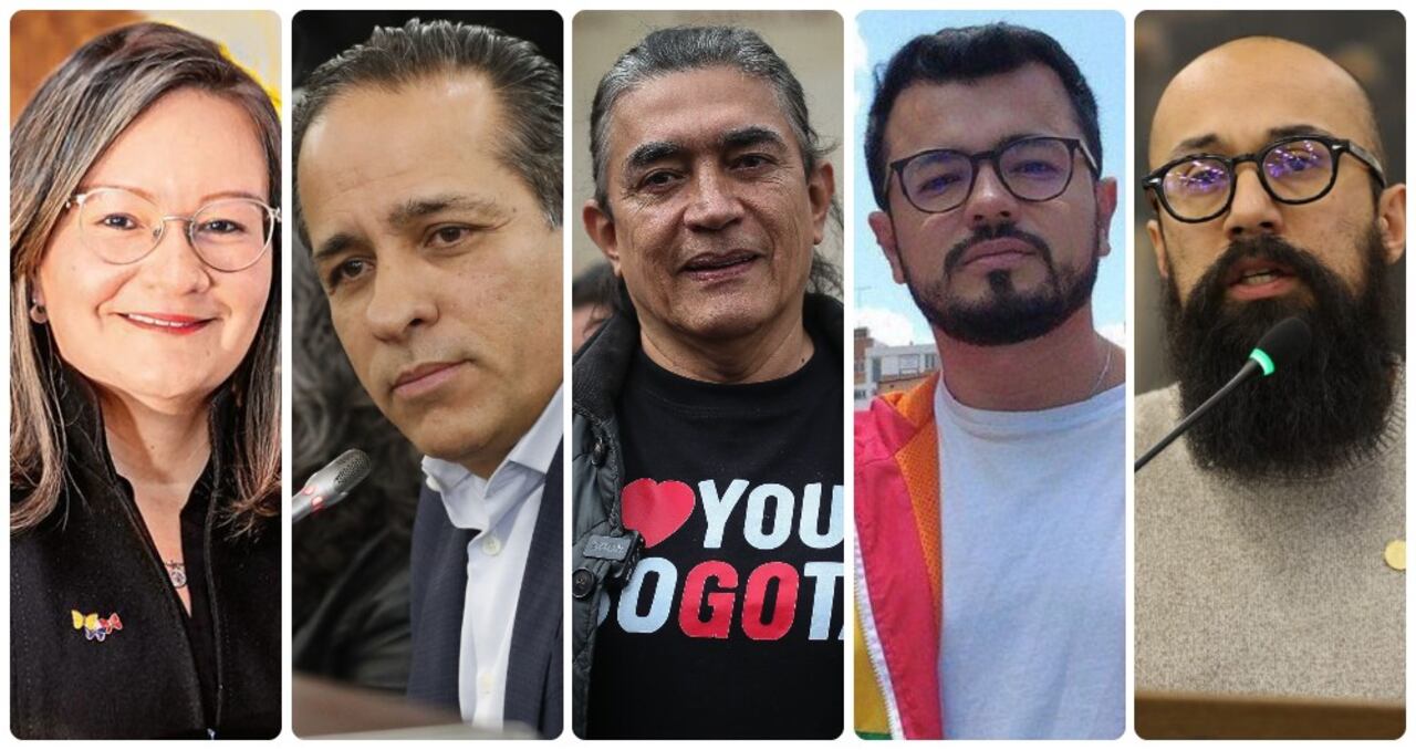 Cielo Rusinque, Alexander López, Gustavo Bolívar, Luis Carlos Leal y Carlos Carrillo.