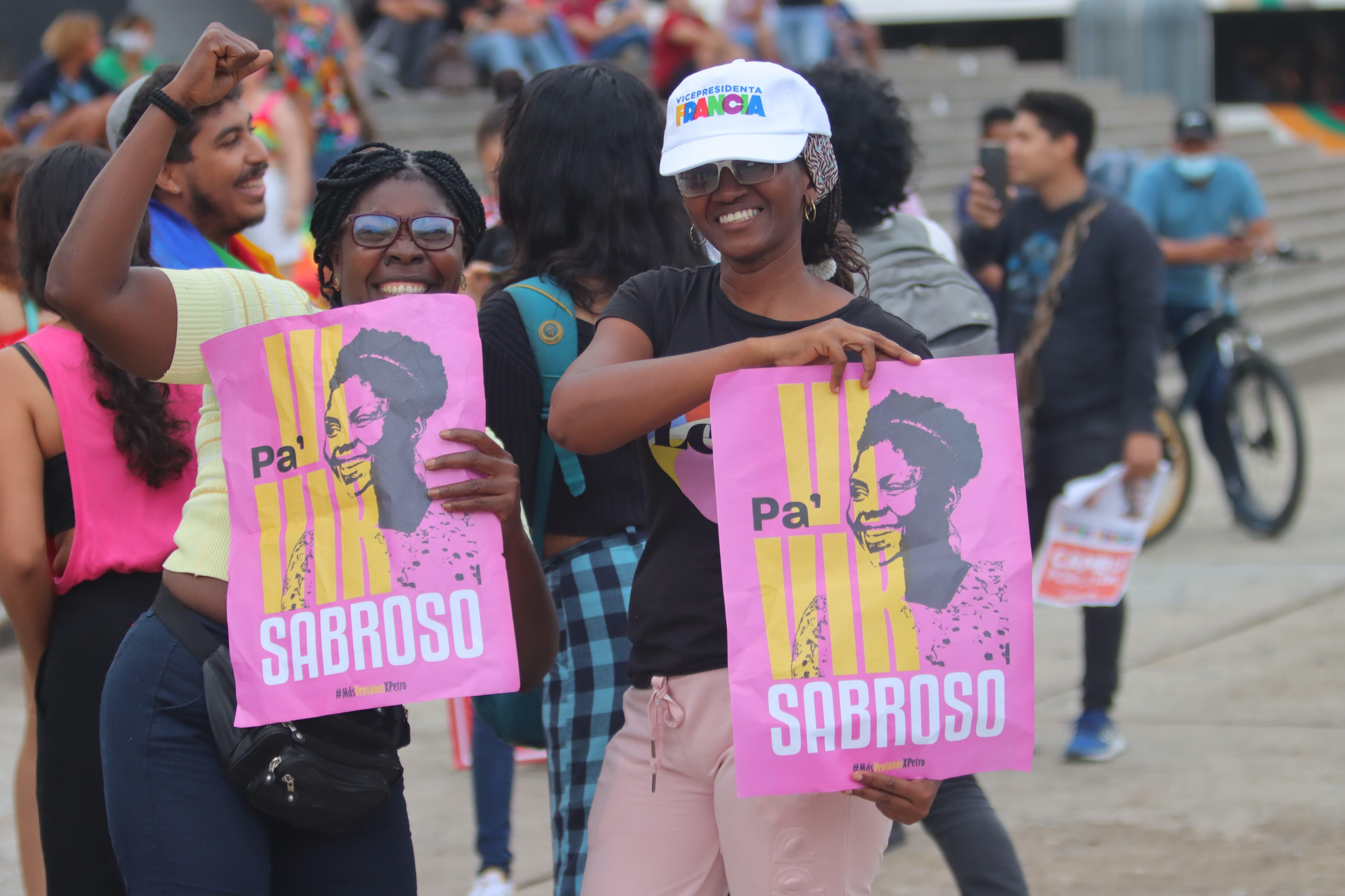 Celebración de seguidores de Gustavo Petro en Barranquilla