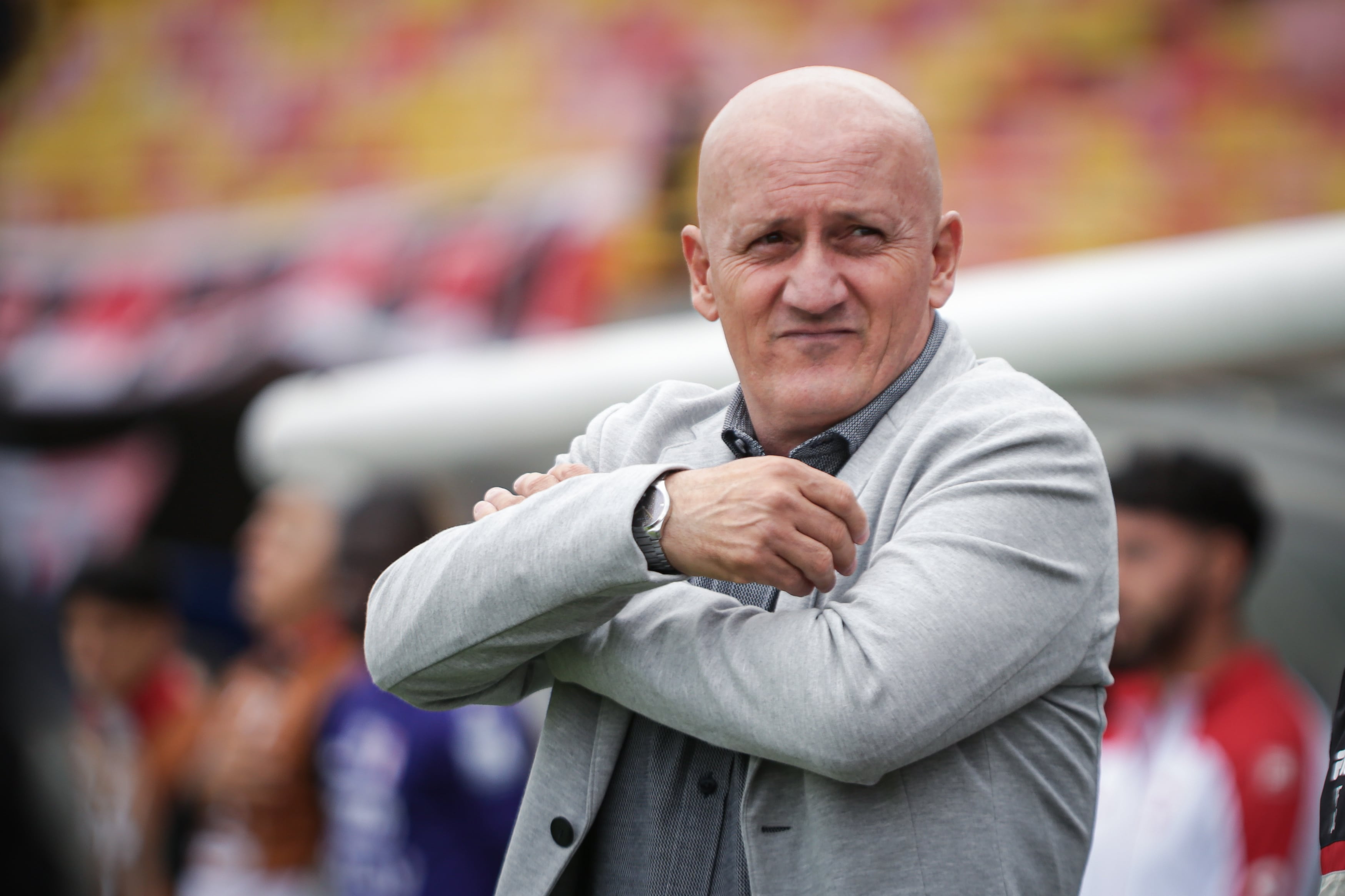 Bogotá. Abril 19 de 2026. Independente Santa Fe enfrenta a Cúcuta Deportivo, por encuentro válido de la Liga BetPlay I 2026 de la fecha 17, en el Estadio Nemesio Camacho El Campín. (Colprensa - Cristian Bayona).
