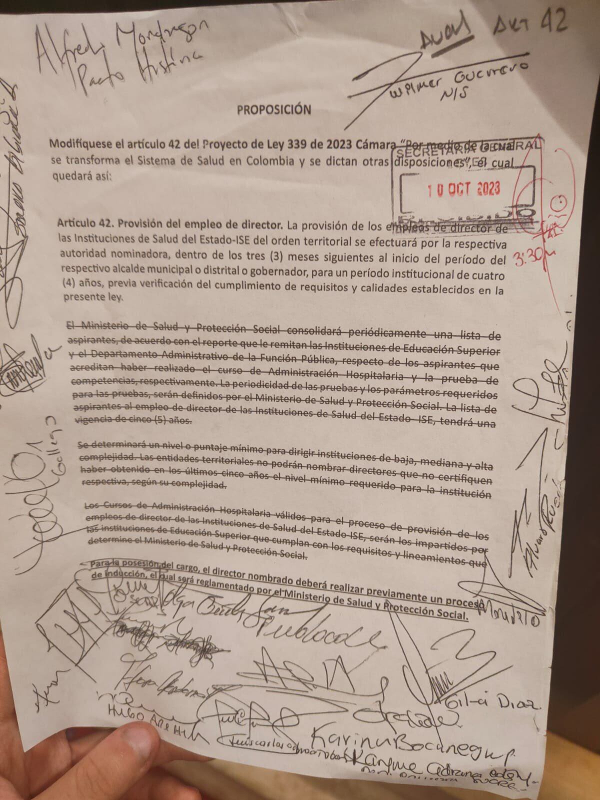 Esta es la proposición del Pacto Histórico y algunos congresistas del Partido Liberal.