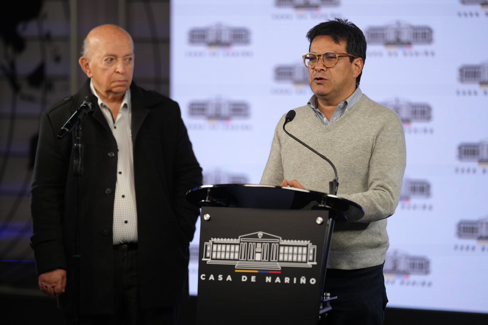 Comisionado de Paz Danilo Rueda y el jefe negociador del Gobierno Otty Patiño