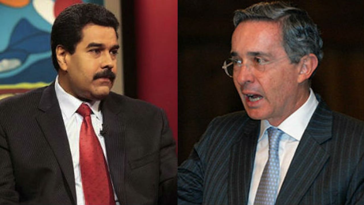 Nicolás Maduro, presidente de Venezuela (izquierda) y Álvaro Uribe, expresidente de Colombia (derecha).