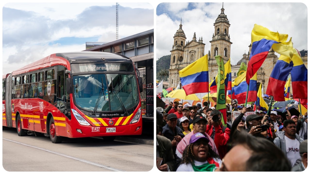 Los usuarios de TransMilenio deberán estar atentos a los reportes oficiales sobre posibles novedades durante las marchas del 14 de octubre.