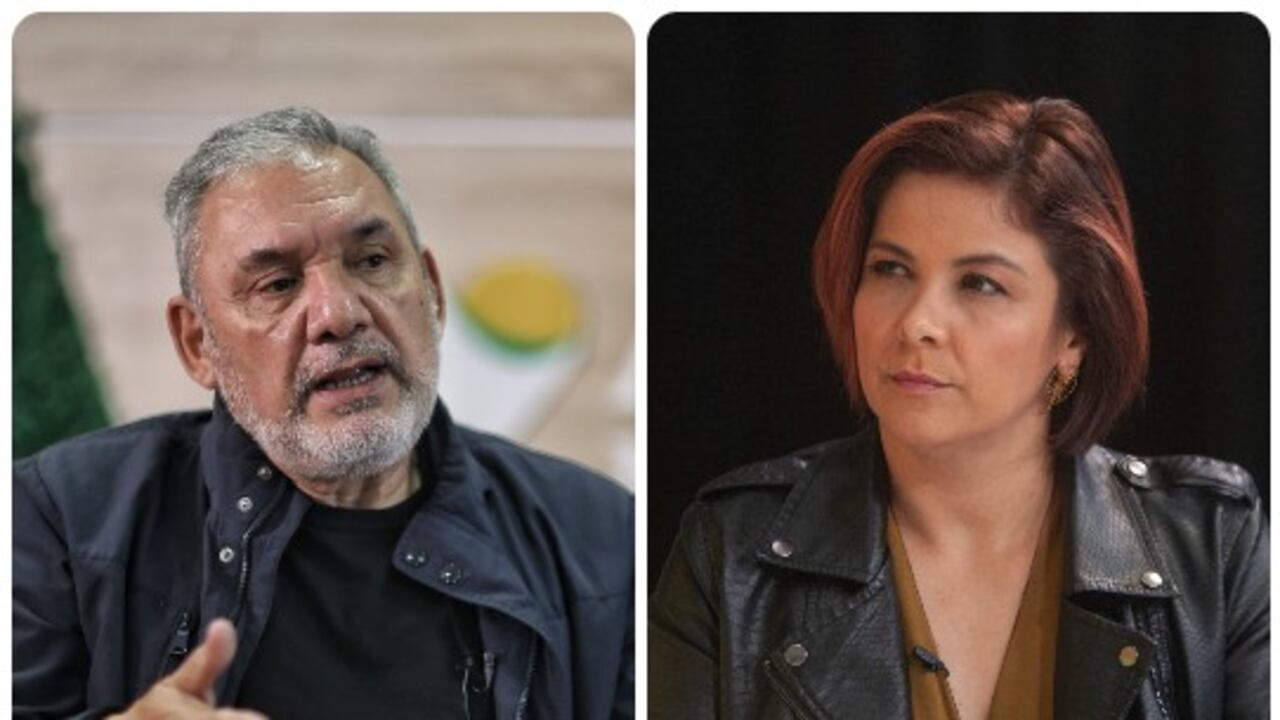 El exdirector de la ANT, Gerardo Vega, y la ministra de Agricultura, Jhenifer Mojica.