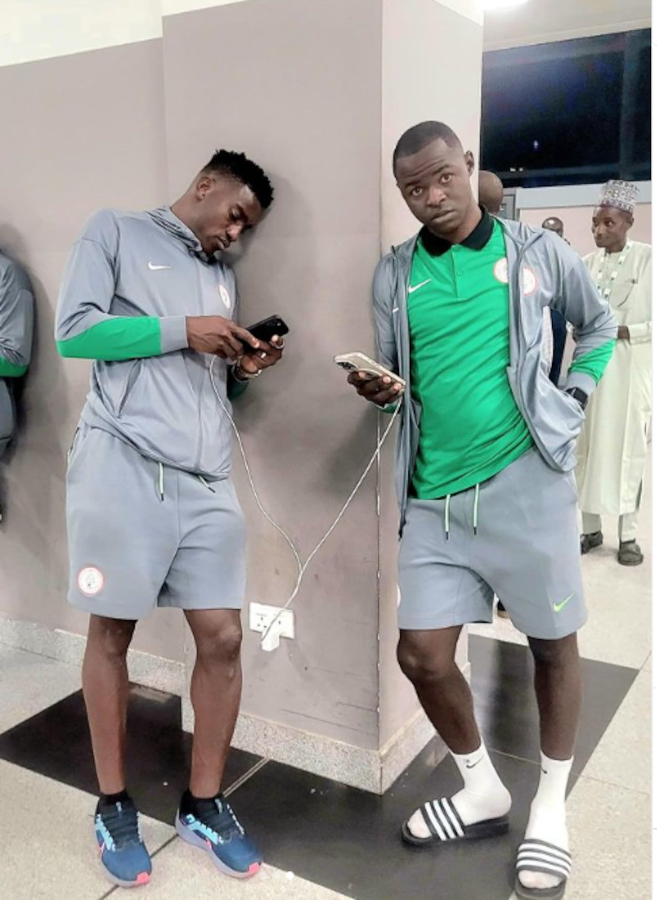 Jugadores de la Selección de Nigeria.