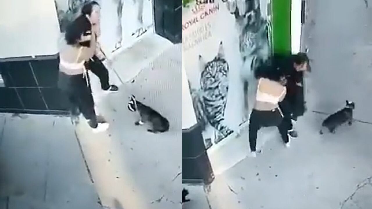 Venezolana robando a mujer en Bucaramanga