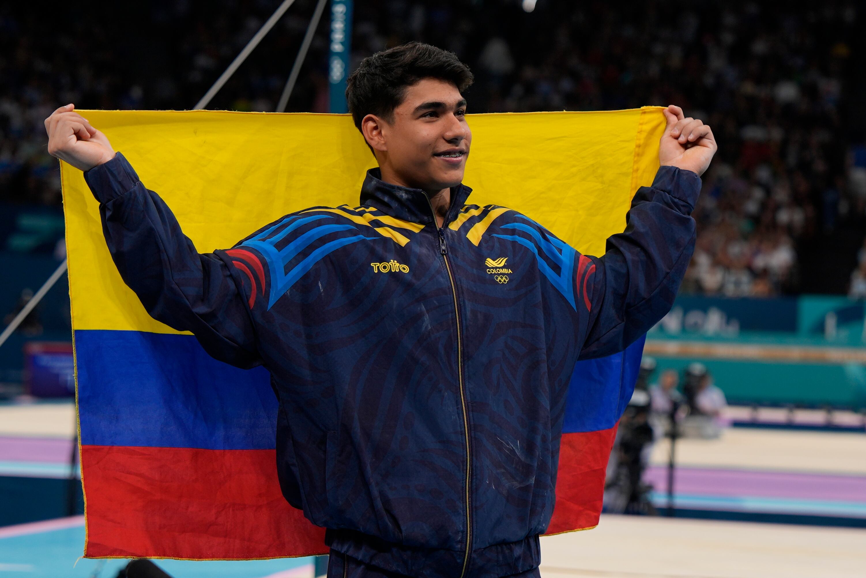 El medallista Ángel Barajas.