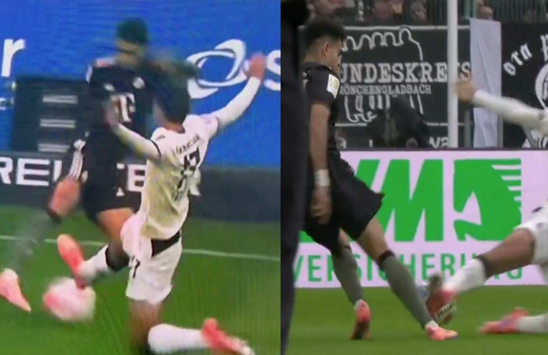 Castrop Jens entró con fuerza y puso en riesgo la integridad del colombiano Luis Díaz. Vio la tarjeta roja,