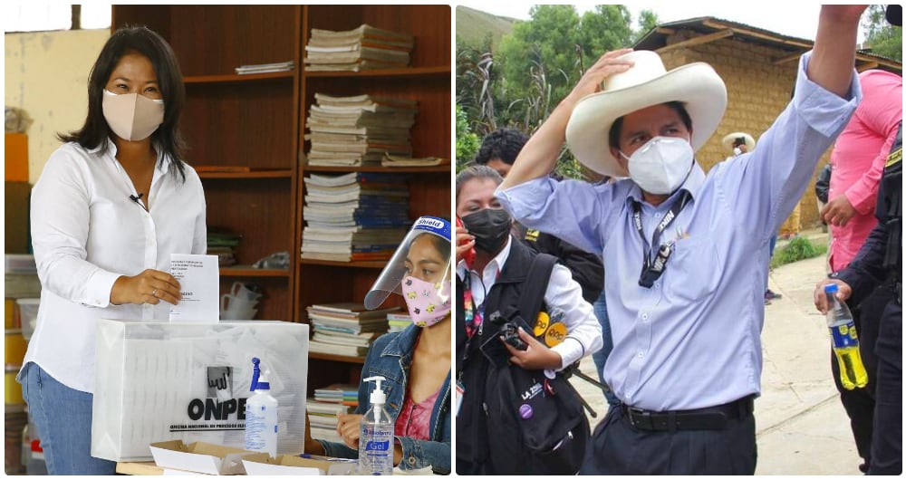 Keiko Fujimori y Pedro Castillo