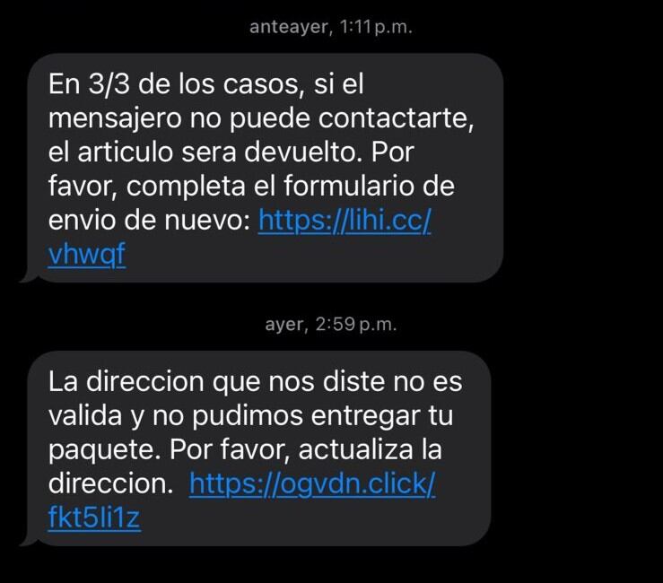 En un caso revisado por Semana, la víctima no tenía pedidos pendientes, pero fue presionada por mensajes con frases como “el artículo será devuelto”.