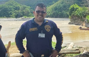 Deiby Bernavi Arboleda Cárdenas, comandante de Bomberos de Anorí, asesinado este jueves.