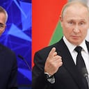 Jens Stoltenberg, secretario general de la Otan, y el presidente de Rusia, Vladimir Putin.