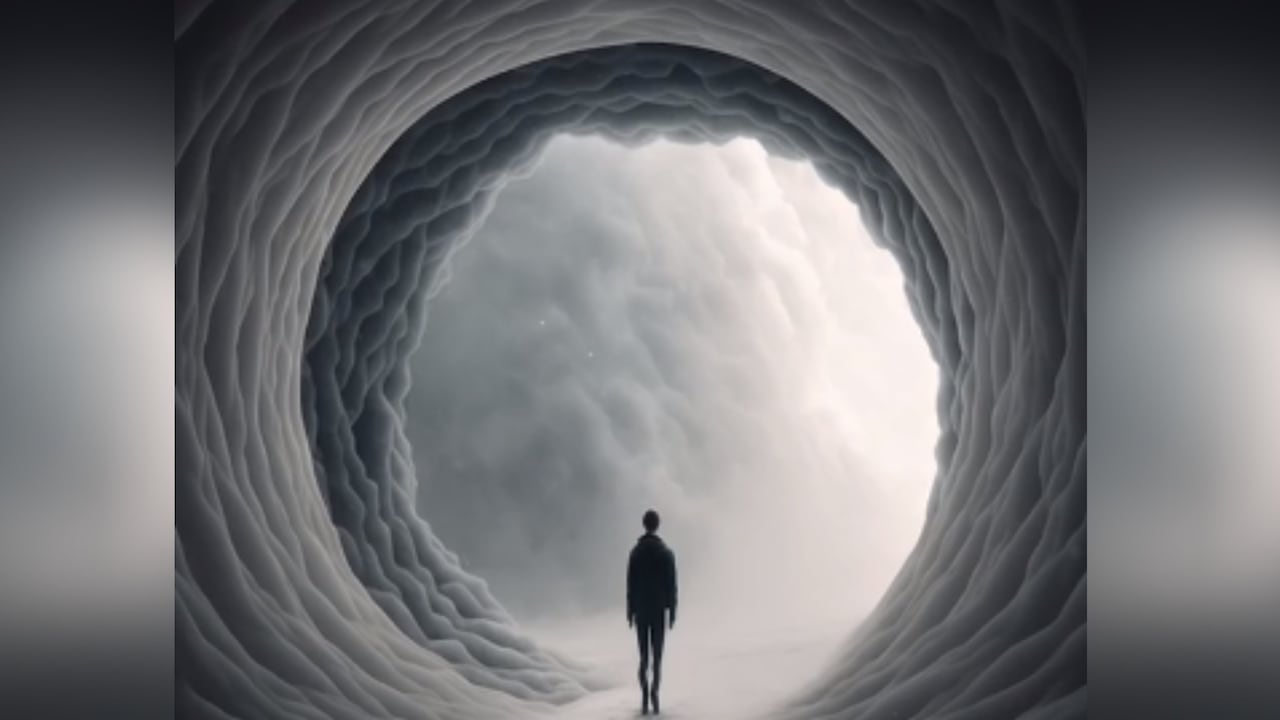 Así se ve el limbo, según la IA Midjourney.