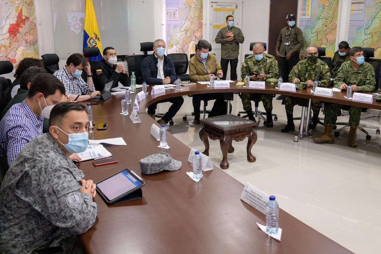 Presidente Iván Duque lidera consejo de seguridad tras atentado en Corinto, Cauca