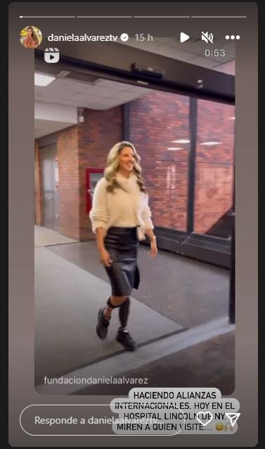 Daniella Álvarez visitó importante hospital de Nueva York